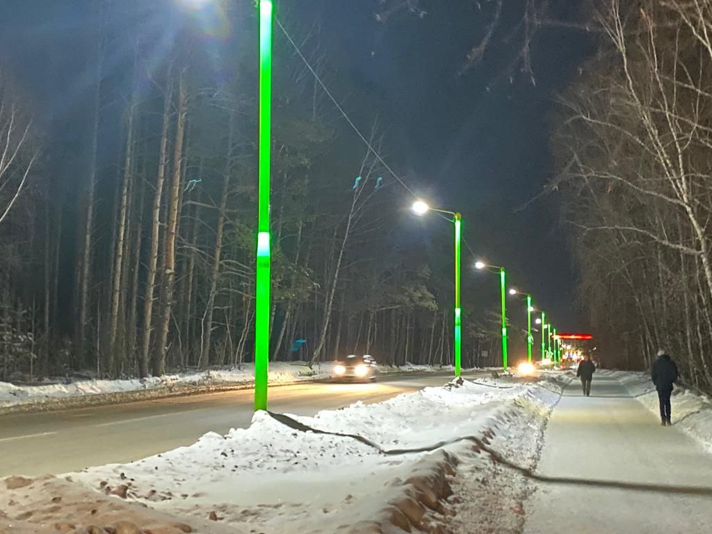 Светящиеся RGB опоры для улицы Каптюга г. Новосибирск